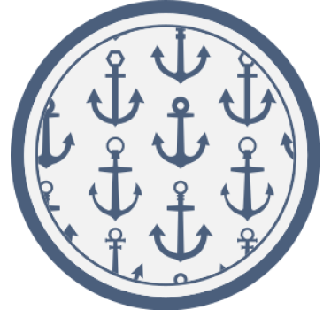 Tengerészeti horgony motívum poháralátétek - TenStickers