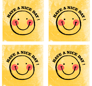 Szép nap festett arc mondások poháralátétek - TenStickers