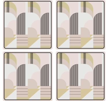 Modern poháralátétek geometrikus mintázattal - TenStickers