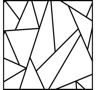 Geometrikus fekete vonalak poháralátétek - TenStickers