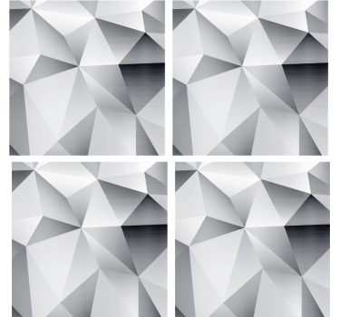Geometrikus fémes minta poháralátétek - TenStickers