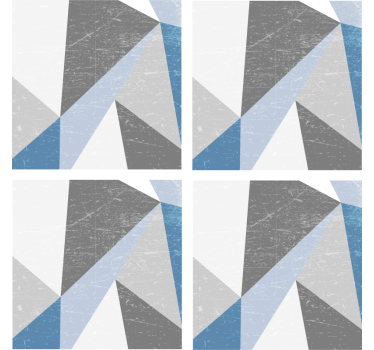 Geometrikus szögletes formák poháralátétek - TenStickers