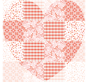 Szívmintás patchwork poháralátétek karácsony - TenStickers