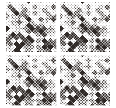 Geometrikus pontmintás poháralátétek - TenStickers