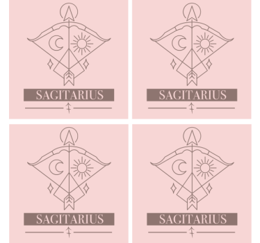 Nyilas zodiákus jel poháralátétek sörszőnyegek - TenStickers