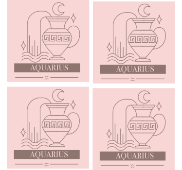 Vízöntő zodiákus szimbólum poháralátétek idézetek - TenStickers