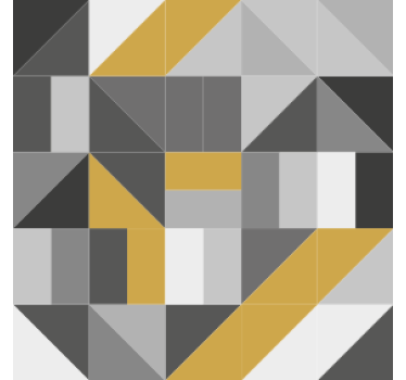 Sárga geometrikus blokkok poháralátétek - TenStickers