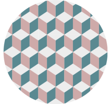 Geometrikus kocka mintás poháralátétek - TenStickers