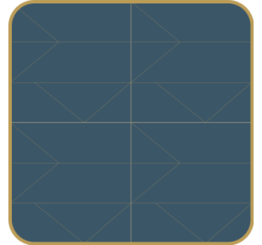 Aranykeretes geometrikus mintás poháralátétek - TenStickers