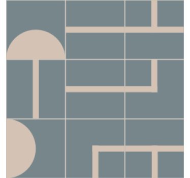 Szürkéskék modern geometrikus mintás csempe alátét - TenStickers