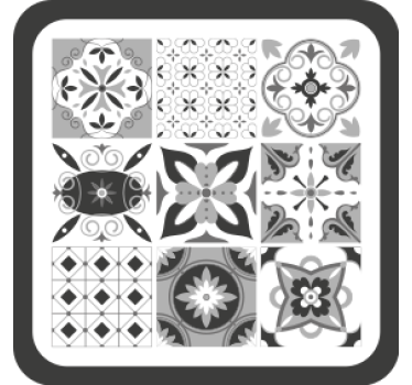 Geometrikus virágmintás poháralátétek - TenStickers