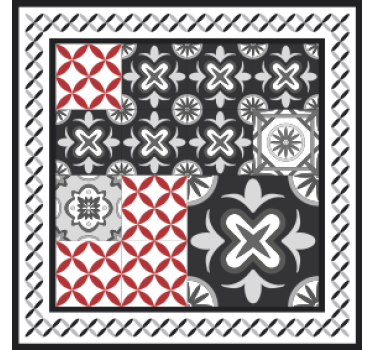 Geometrikus minták kollázs poháralátétek - TenStickers