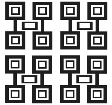 Fekete négyzet minta poháralátétek - TenStickers