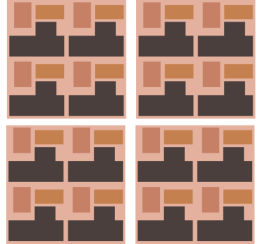 Geometrikus blokk elrendezés poháralátétek - TenStickers