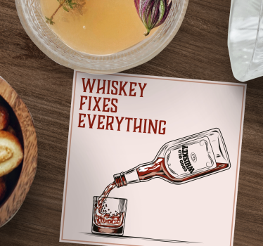 A whisky mindent megjavít retro alátétek - TenStickers