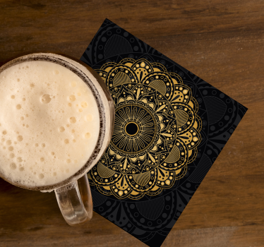 Arany mandala ital alátét - TenStickers