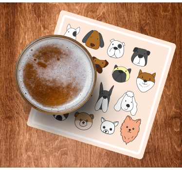 Aranyos Állatfejek poháralátétek szörnyszülött - TenStickers