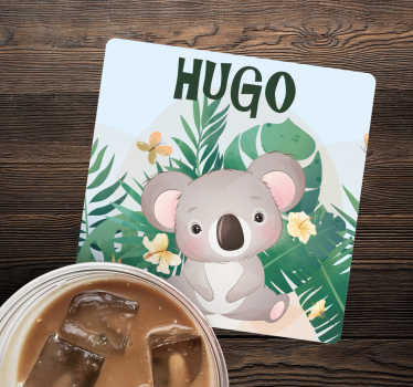 Aranyos koala művészet - poháralátétek testreszabható - TenStickers