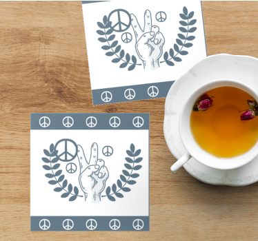 Békés kéz győzelem szimbólum poháralátétek idézetek - TenStickers