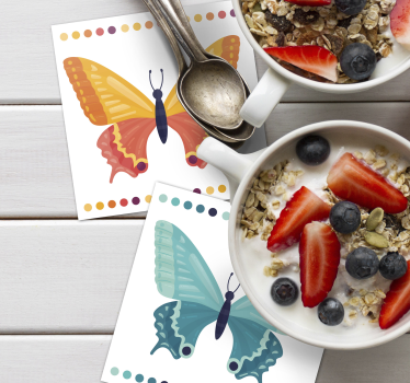 Bicolor pillangók pillangó alátét készlet - TenStickers