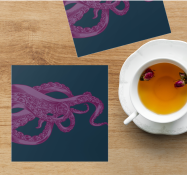 Bonyolult polip illusztráció poháralátétek szörnyszülött - TenStickers