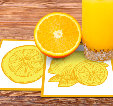Citrus gyümölcs illusztrációk poháralátétek - TenStickers