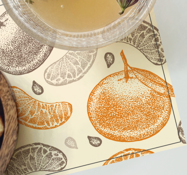 Citrus gyümölcs minta poháralátétek - TenStickers