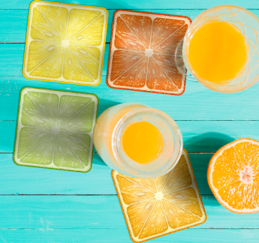 Citrus szelet minimál poháralátétek - TenStickers
