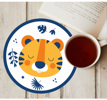 Cuki tigris arc poháralátétek szörnyszülött - TenStickers