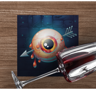Dripping eyeball graphic poháralátétek halloween - TenStickers