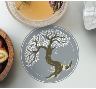 Elegáns fa siluett poháralátétek - TenStickers