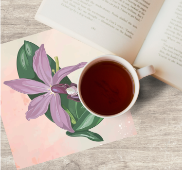 Elegáns orchidea virág modern poháralátétek - TenStickers