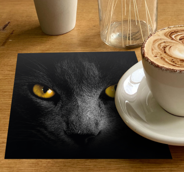 Fekete macska halloween alátét - TenStickers