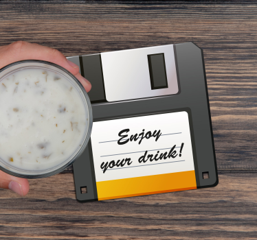 Floppy lemez ital emlékeztető poháralátétek - TenStickers
