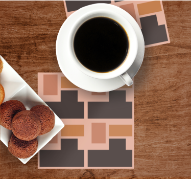 Geometrikus blokk elrendezés poháralátétek - TenStickers