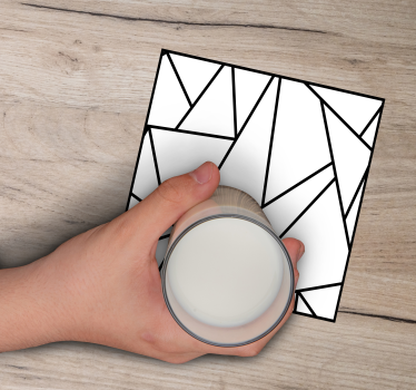 Geometrikus fekete vonalak poháralátétek - TenStickers