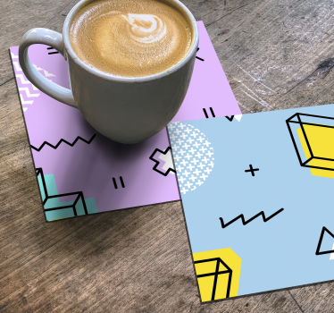 Geometrikus minta játék poháralátétek szörnyszülött - TenStickers