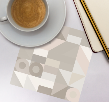 Geometrikus semleges minták poháralátétek - TenStickers