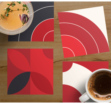 Geometrikus színmintás poháralátétek - TenStickers