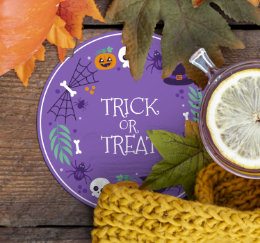 Halloween-i mintás poháralátétek - TenStickers