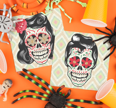 Halloween koponyák ital alátét - TenStickers