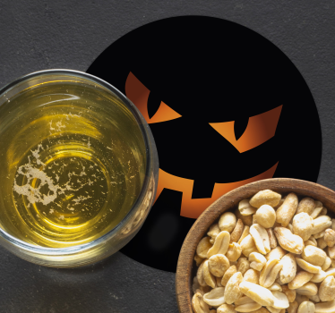 Halloween poháralátétek tök arc szett - TenStickers