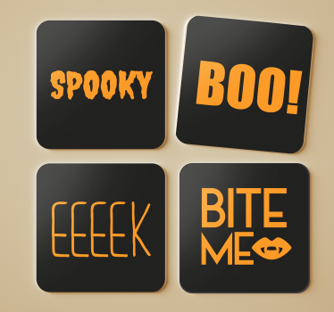 Halloween szöveg grafika poháralátétekhez - TenStickers