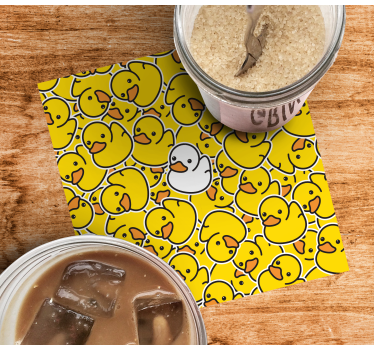 Játékos gumi kacsák minta poháralátétek szörnyszülött - TenStickers