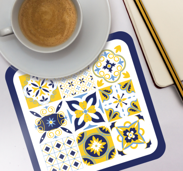 Kék portugál stílusú csempe alátét - TenStickers