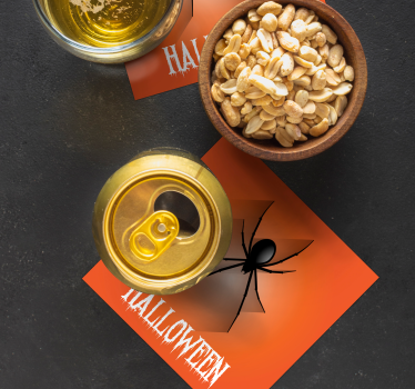 Kísérteties pók mintás poháralátétek halloween - TenStickers
