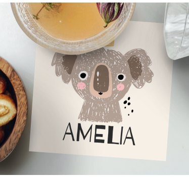 Koala és személyre szabott szöveges sör szőnyegek - TenStickers