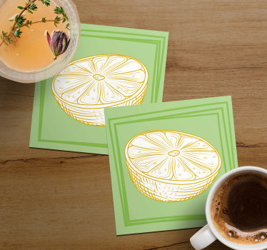 Lime szelet illusztráció - poháralátétek testreszabható - TenStickers