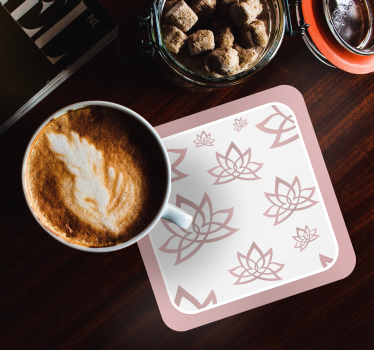Lotus mintás poháralátétek - TenStickers