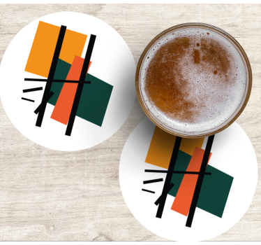 Modern poháralátétek absztrakt geometriai formákban - TenStickers